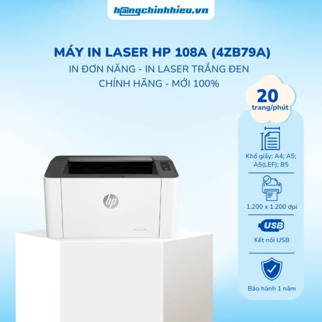 So sánh giá Máy in laser trắng đen đơn năng HP 108a (4ZB79A) rẻ nhất? - Ảnh 8