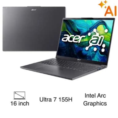 Laptop Acer Aspire 16 AI A16 71M 71U7 - NX.J4YSV.002 (Ultra 7 155H, 16GB, 512GB, Full HD+, Win11)