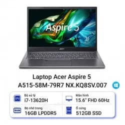 So sánh giá Laptop Acer Aspire 5 A515 58M 79R7 - NX.KQ8SV.007 (i7 13620H, 16GB, 512GB, Full HD, Win11) rẻ nhất? - Ảnh 19