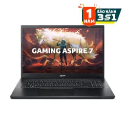 Laptop Acer Gaming Aspire 7 A715 76G 5806 - NH.QMFSV.002 (i5 12450H, 16GB, 512GB, RTX 3050 4GB, Full HD 144Hz, Win11)