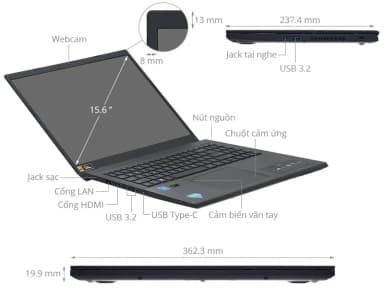 Laptop Acer Gaming Aspire 7 A715 76G 5806 - NH.QMFSV.002 (i5 12450H, 16GB, 512GB, RTX 3050 4GB, Full HD 144Hz, Win11) - 18