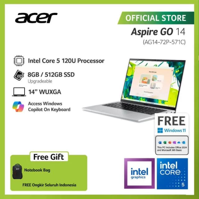 Top 1 so sánh giá Laptop Acer Aspire Go 14 AG14-72P-54DF - NX.JSBSV.009 (Core 5 120U, 16GB, 512GB, Full HD+, Win11) - Tìm sản phẩm giá rẻ nhất - Ảnh 14