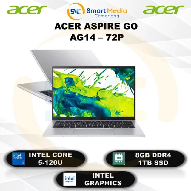 Top 1 so sánh giá Laptop Acer Aspire Go 14 AG14-72P-54DF - NX.JSBSV.009 (Core 5 120U, 16GB, 512GB, Full HD+, Win11) - Tìm sản phẩm giá rẻ nhất - Ảnh 5