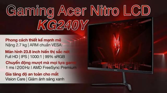 So sánh giá Màn hình Gaming Acer Nitro KG240Y X1 23.8 inch FHD/IPS/200Hz/4ms rẻ nhất? - Ảnh 17