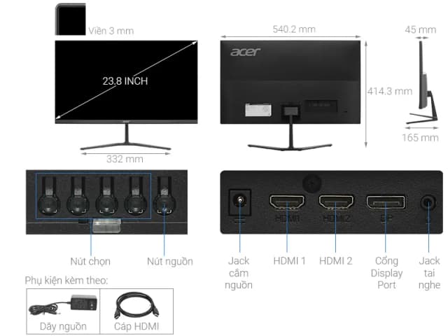 So sánh giá Màn hình Gaming Acer Nitro KG240Y X1 23.8 inch FHD/IPS/200Hz/4ms rẻ nhất? - Ảnh 7