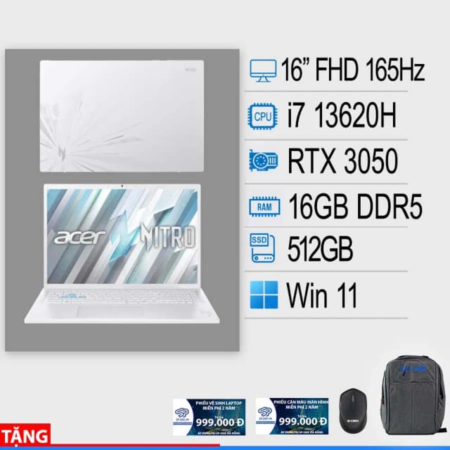 Top 1 so sánh giá Laptop Acer Gaming Nitro Lite 16 NL16 71G 71UJ - NH.D59SV.002 (i7 13620H, 16GB, 512GB, RTX 3050 6GB, Full HD+ 165Hz, Win11) - Tìm sản phẩm giá rẻ nhất - Ảnh 16