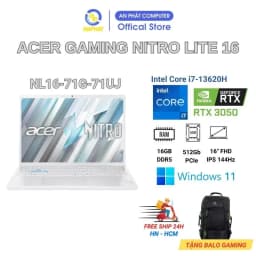 Laptop Acer Gaming Nitro Lite 16 NL16 71G 71UJ - NH.D59SV.002 (i7 13620H, 16GB, 512GB, RTX 3050 6GB, Full HD+ 165Hz, Win11) - Giá rẻ nhất hôm nay - Ảnh 10