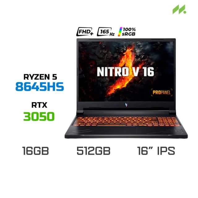 So sánh giá Laptop Acer Gaming Nitro V 16 ProPanel ANV16 41 R6ZY - NH.QP2SV.002 (R5 8645HS, 16GB, 512GB, RTX 3050 6GB, WUXGA 165Hz, Win11) rẻ nhất? - Ảnh 18