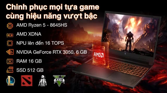 So sánh giá Laptop Acer Gaming Nitro V 16 ProPanel ANV16 41 R6ZY - NH.QP2SV.002 (R5 8645HS, 16GB, 512GB, RTX 3050 6GB, WUXGA 165Hz, Win11) rẻ nhất? - Ảnh 19