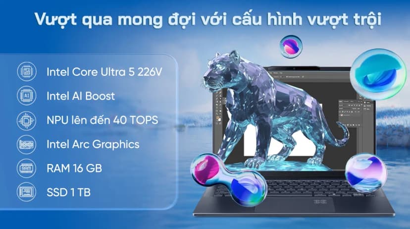 Laptop Acer Swift AI SF14 51 53P9 - NX.J2KSV.002 (Ultra 5 226V, 16GB, 1TB, 2.8K OLED 90Hz, Win11) - Giá rẻ nhất hôm nay - Ảnh 5