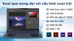 Laptop Acer Swift AI SF14 51 75VP - NX.J2KSV.001 (Ultra 7 258V, 32GB, 1TB, 2.8K OLED 90Hz, Win11) - Giá rẻ nhất hôm nay - Ảnh 4
