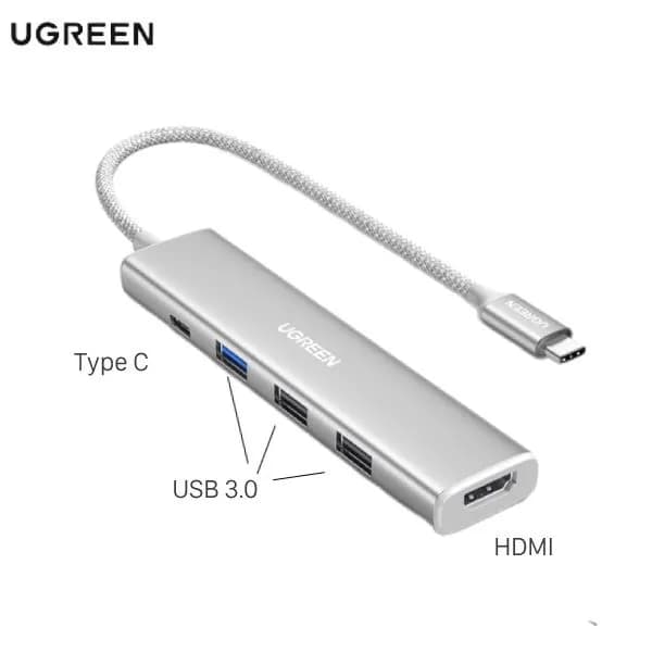 Adapter chuyển đổi Type C 5 in 1 Ugreen CM478 35580 - Giá rẻ nhất hôm nay - Ảnh 1
