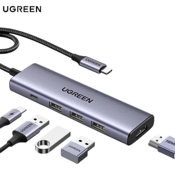 Adapter chuyển đổi Type C 5 in 1 Ugreen CM511 15596 - Giá rẻ nhất hôm nay - Ảnh 1