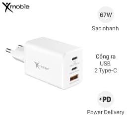 Sạc nhanh 3 cổng USB Type-C QC3.0 PD 67W Xmobile DS255H - Giá rẻ nhất hôm nay - Ảnh 1