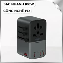 Adapter sạc du lịch đa cổng PD 100W Aukey PA-TA09A - Giá rẻ nhất hôm nay - Ảnh 1