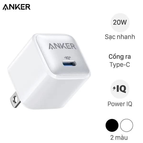 Adapter Sạc Type C IQ3 20W Anker Nano Pro A2637 - Giá rẻ nhất hôm nay - Ảnh 1