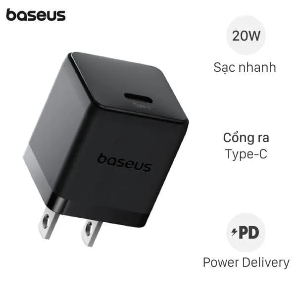 Sạc nhanh Type-C PD 20W Baseus Palm CCZC20CS - Giá rẻ nhất hôm nay - Ảnh 1