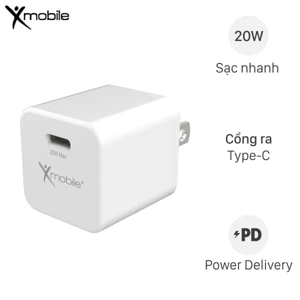 Sạc nhanh Type-C PD 20W Xmobile DS602A - Giá rẻ nhất hôm nay - Ảnh 1