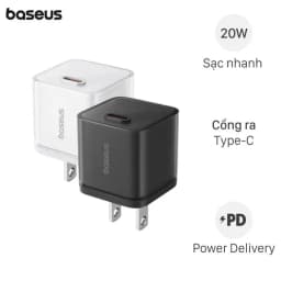 Sạc nhanh Type-C PD 20W Baseus CCGAN20S5-S - Giá rẻ nhất hôm nay - Ảnh 1