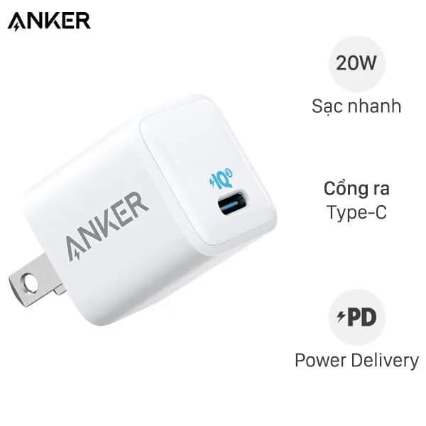 Adapter Sạc Type C PD 20W Anker PowerPort III Nano A2633 - Giá rẻ nhất hôm nay - Ảnh 1