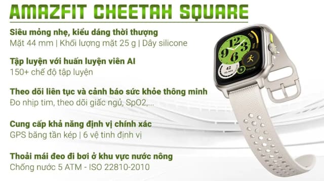 Top 1 so sánh giá Amazfit Cheetah Square 44mm dây silicone - Tìm sản phẩm giá rẻ nhất - Ảnh 9