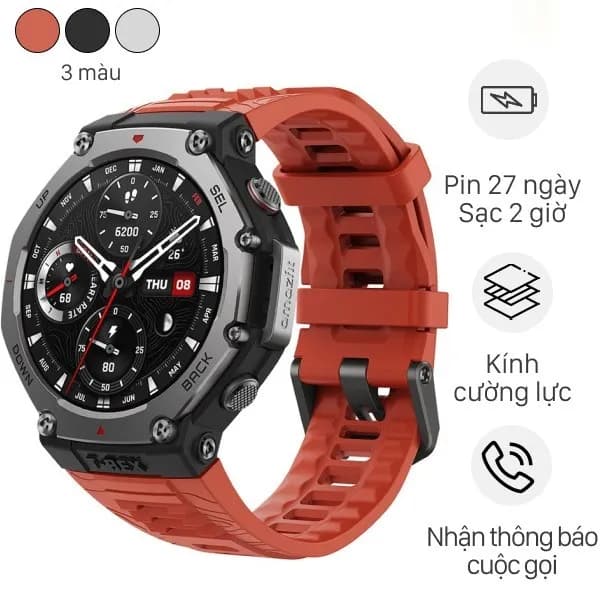 So sánh giá Amazfit T-Rex 3 47.1mm dây silicone rẻ nhất? - Ảnh 3