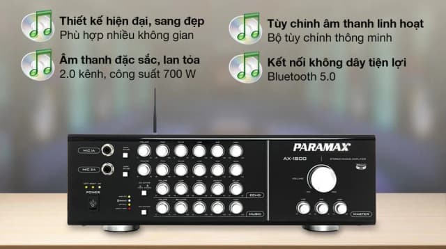 So sánh giá Amply Paramax AX-1800 700W rẻ nhất?