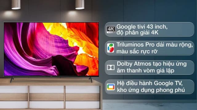 So sánh giá Google Tivi Sony 4K 43 inch KD-43X80K rẻ nhất? - Ảnh 6