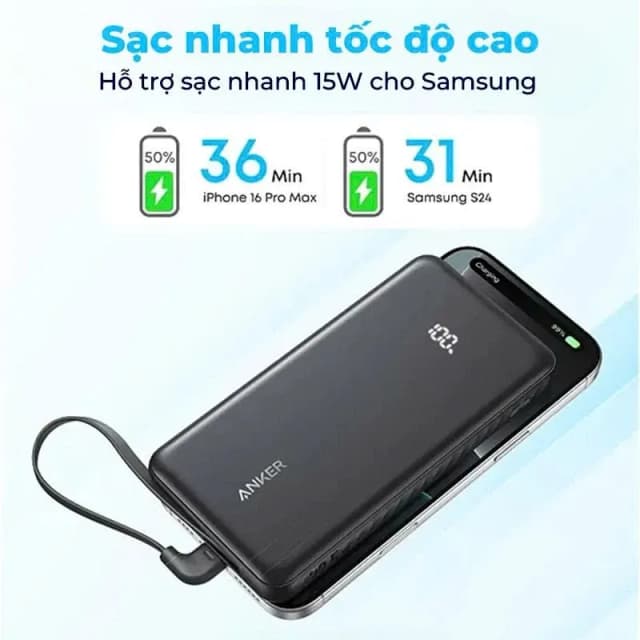 So sánh giá Pin sạc dự phòng 10000mAh Type C PD QC 3.0 22.5W Anker Zolo A110D kèm Cáp Type C rẻ nhất? - Ảnh 8