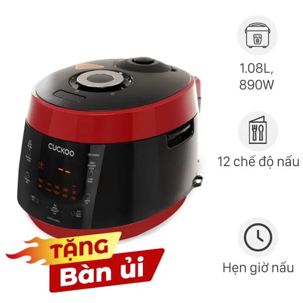 Nồi cơm điện tử áp suất Cuckoo 1.08 lít CRP-PK0600F/BKRDVN - Ảnh 3