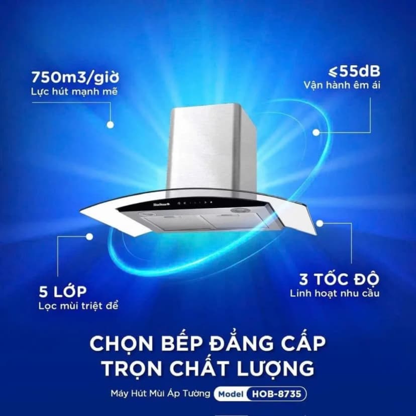 So sánh giá Máy hút mùi kính cong BlueStone HOB-8735 - Tìm sản phẩm giá rẻ nhất - Ảnh 14