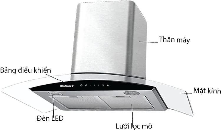 So sánh giá Máy hút mùi kính cong BlueStone HOB-8735 - Tìm sản phẩm giá rẻ nhất - Ảnh 10