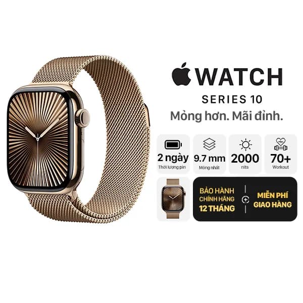 Top 1 so sánh giá Apple Watch Series 10 GPS + Cellular 42mm viền Titanium dây Milan - Tìm sản phẩm giá rẻ nhất - Ảnh 8