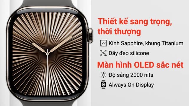 Top 1 so sánh giá Apple Watch Series 10 GPS + Cellular 46mm viền Titanium dây thể thao - Tìm sản phẩm giá rẻ nhất - Ảnh 11