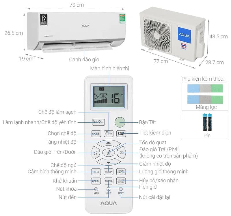 Máy lạnh AQUA Inverter 1 HP AQA-RUV10RB2 - Giá rẻ nhất hôm nay - Ảnh 4