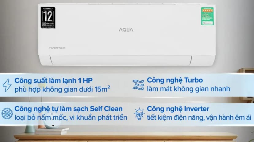 Máy lạnh AQUA Inverter 1 HP AQA-RV10QA2 - Giá rẻ nhất hôm nay - Ảnh 2