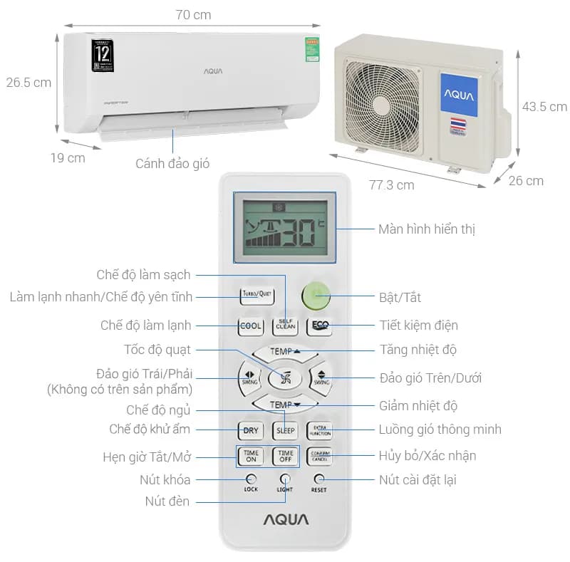 Máy lạnh AQUA Inverter 1 HP AQA-RV10QA2 - Giá rẻ nhất hôm nay - Ảnh 3
