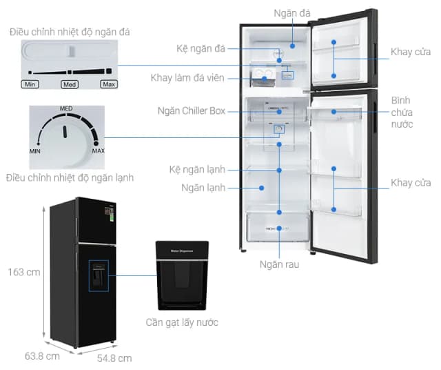 So sánh giá Tủ lạnh Aqua Inverter 279 lít AQR-T300FA(WFB) rẻ nhất? - Ảnh 4