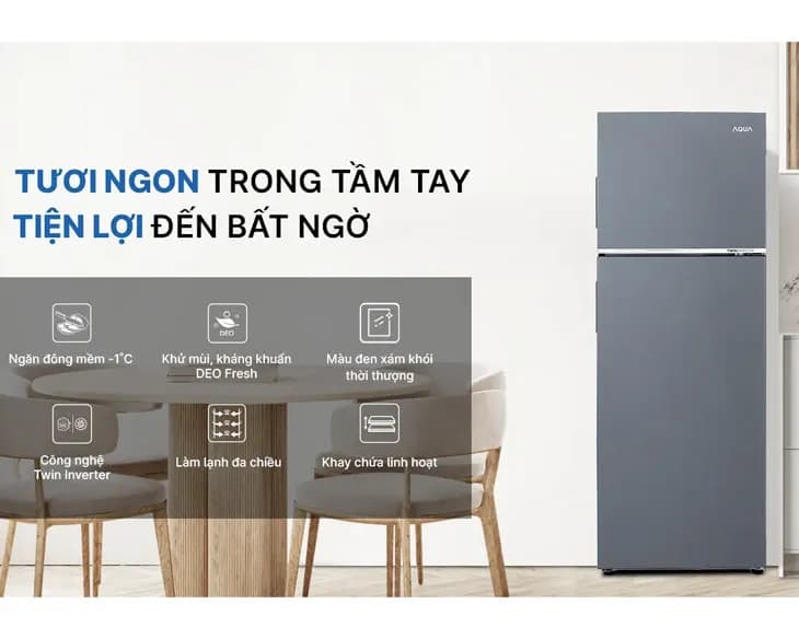 So sánh giá Tủ lạnh Aqua Inverter 283 lít AQR-T299FA(SL) - Tìm sản phẩm giá rẻ nhất - Ảnh 9