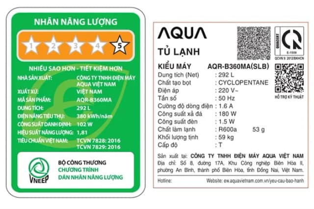 So sánh giá Tủ lạnh Aqua Inverter 292 lít AQR-B360MA(SLB) rẻ nhất? - Ảnh 3