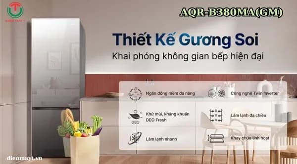 So sánh giá Tủ lạnh Aqua Inverter 324 lít AQR-B380MA(GM) rẻ nhất? - Ảnh 16