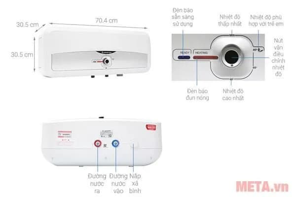 So sánh giá Máy nước nóng gián tiếp Ariston 20 lít 2500W SL2 20 R 2.5FE - MT rẻ nhất? - Ảnh 15