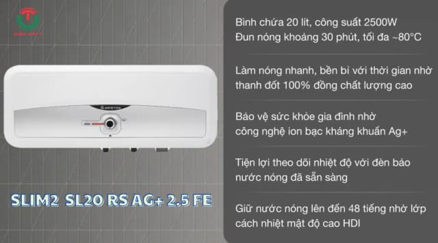 So sánh giá Máy nước nóng gián tiếp Ariston 20 lít 2500W SL2 20 RS 2.5 FE rẻ nhất? - Ảnh 14