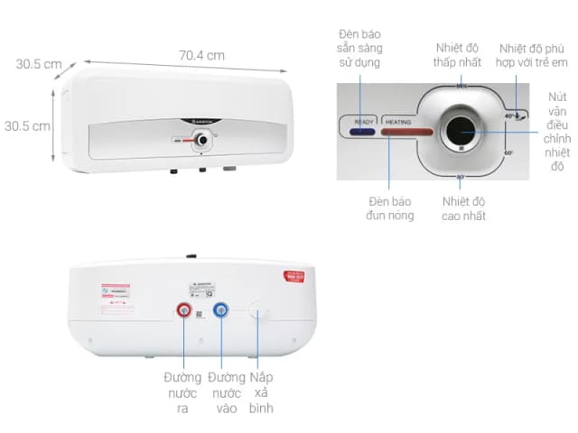 So sánh giá Máy nước nóng gián tiếp Ariston 20 lít 2500W SL2 20 RS 2.5 FE rẻ nhất? - Ảnh 4