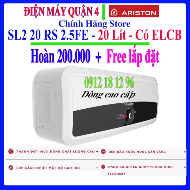 So sánh giá Máy nước nóng gián tiếp Ariston 20 lít 2500W SL2 20 RS 2.5 FE rẻ nhất? - Ảnh 9