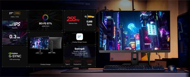 Top 1 so sánh giá Màn hình Gaming Asus ROG Strix XG27ACMES (27 inch, QHD, Fast IPS, 255Hz, 1ms) - Tìm sản phẩm giá rẻ nhất - Ảnh 6
