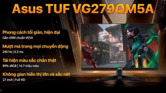 So sánh giá Màn hình Gaming Asus TUF VG279QM5A 27 inch FHD/IPS/240Hz/0.3ms rẻ nhất? - Ảnh 15