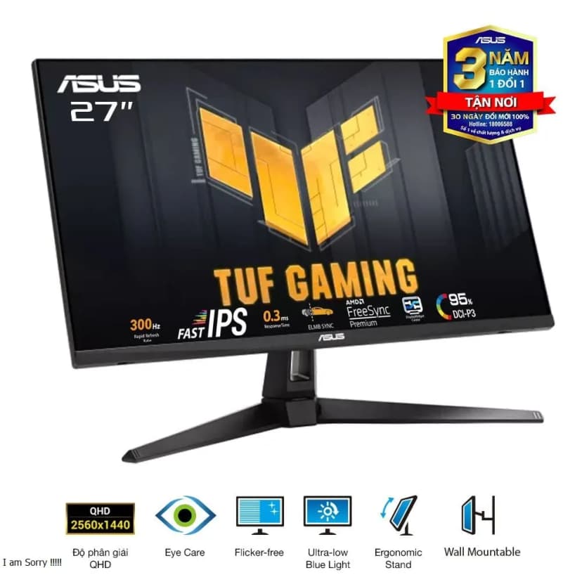 Màn hình Gaming Asus TUF VG27AQM5A (27 inch, QHD, Fast IPS, 300Hz, 1ms) - Giá rẻ nhất hôm nay - Ảnh 18