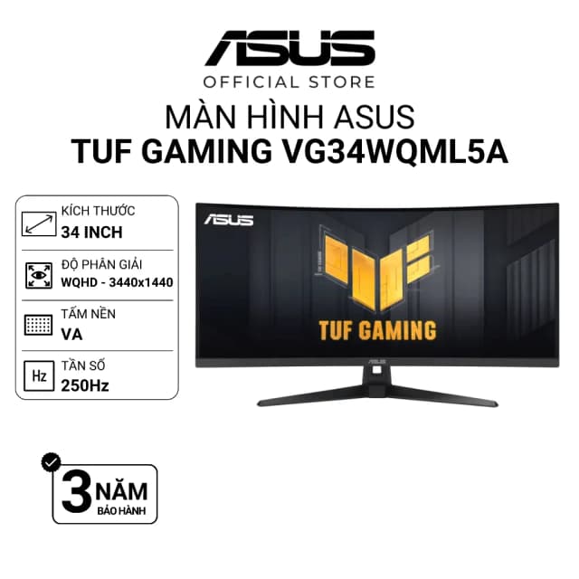 Top 1 so sánh giá Màn hình Gaming Asus TUF VG34WQML5A (34 inch, WQHD, VA, 250Hz, 1ms) - Tìm sản phẩm giá rẻ nhất - Ảnh 3