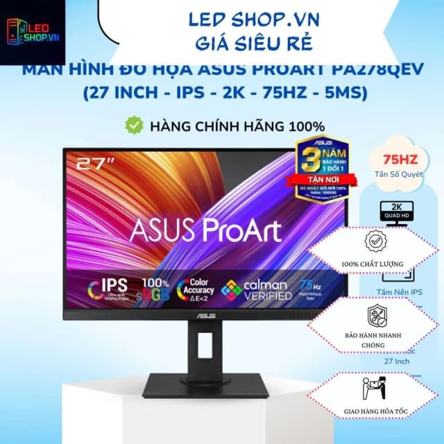 Màn hình Asus ProArt PA278QEV (27 inch, 2K, IPS, 75Hz, 5ms) - Ảnh 8